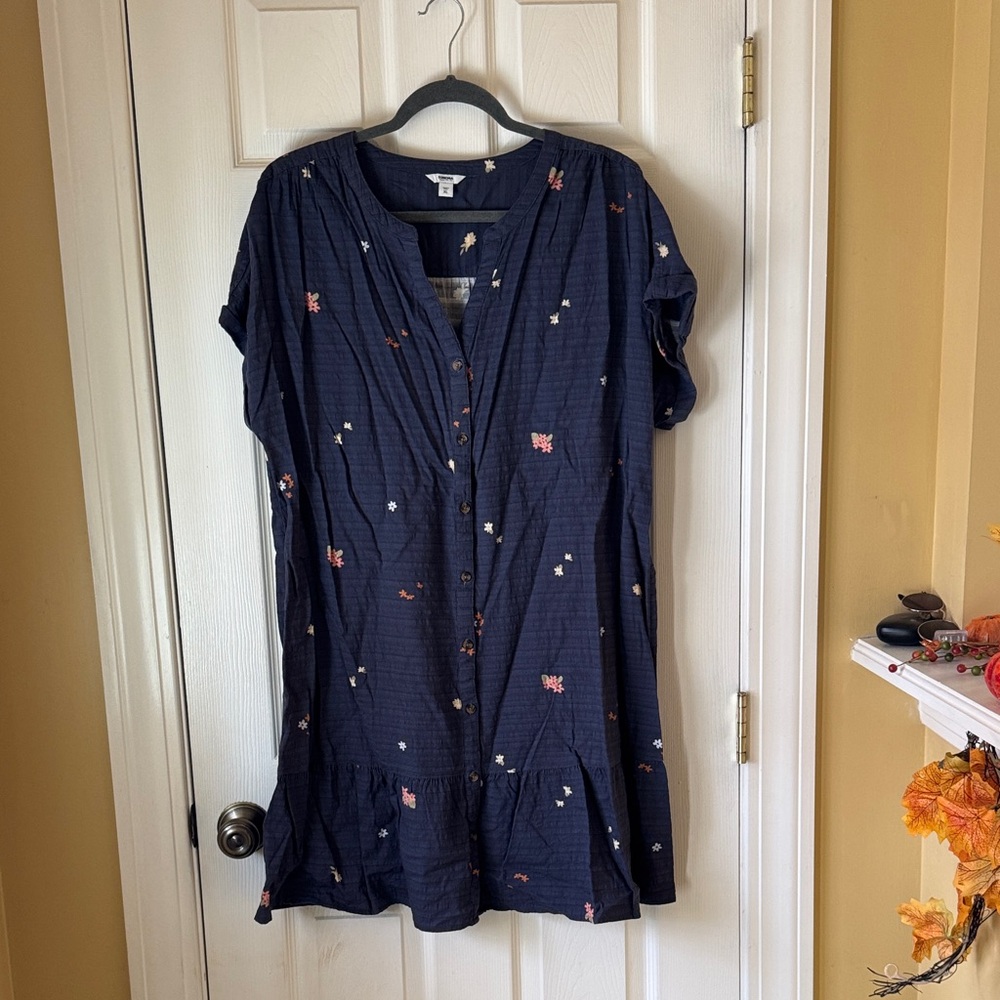 Sonoma Navy and Pink Floral Tunic